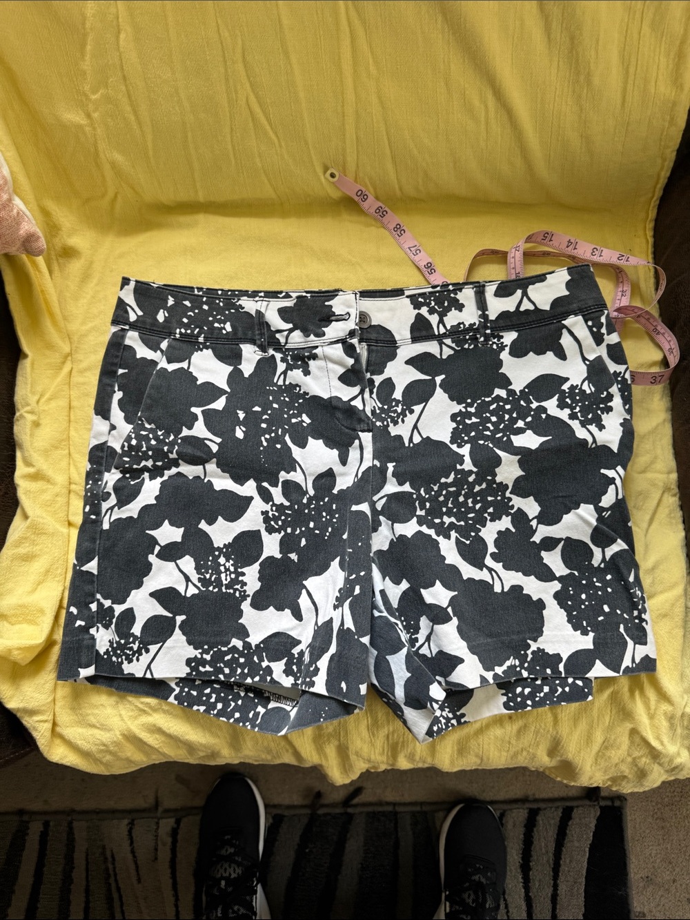 The Limited Black & White Floral Shorts
